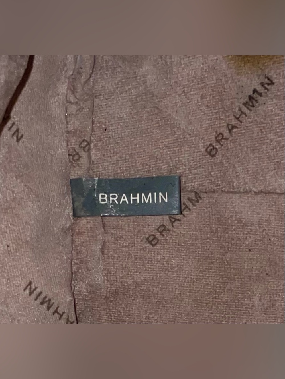 Brahmin Taupe Croc-Embossed Leather Shoulder Bag - Picture 14 of 14